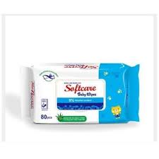 soft care baby wipes x 80pcs