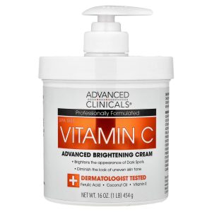 advanced clinicals vitamin c brightening cream 454g