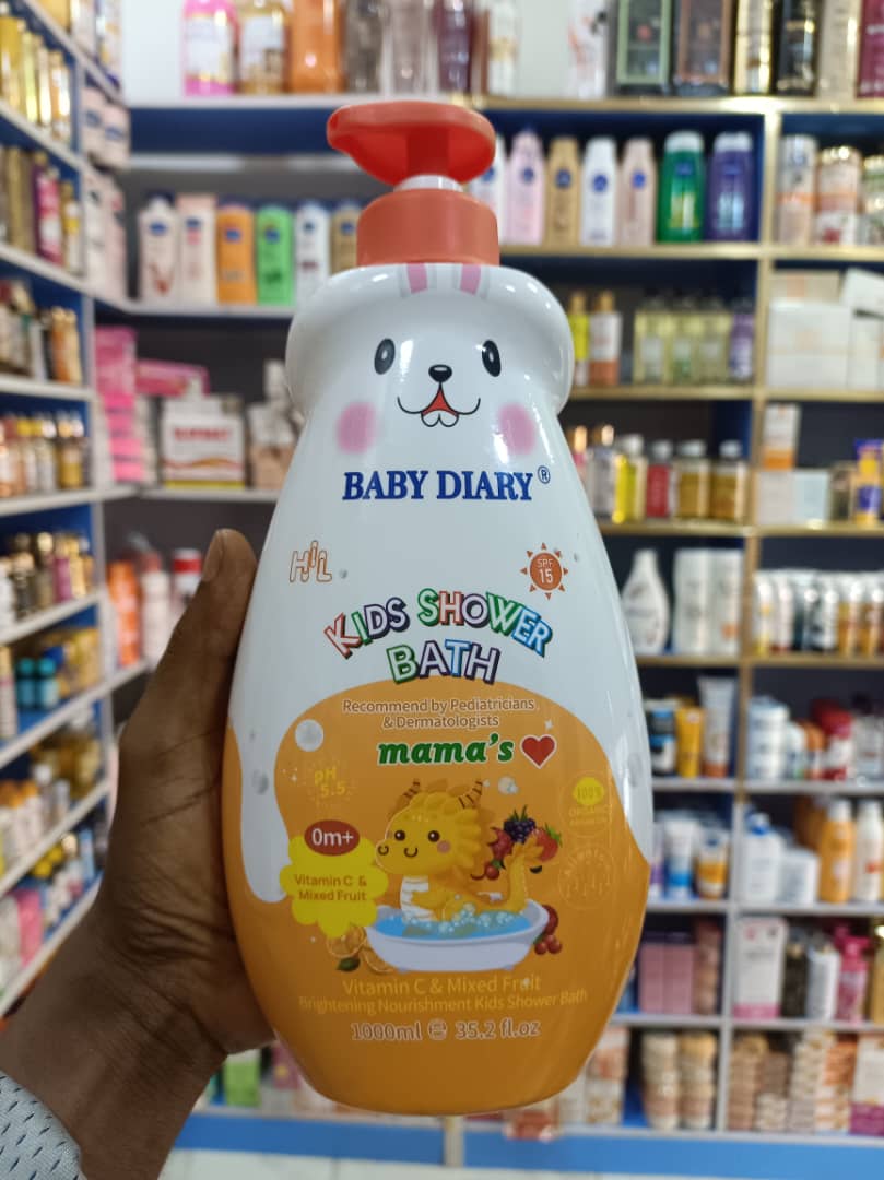 baby diary kids shower bath vitamin c & mixed fruit 1000ml baby diary kids shower bath vitamin c & mixed fruit 1000ml