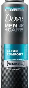 dove men+ care anti perspirant spray clean comfort 250ml