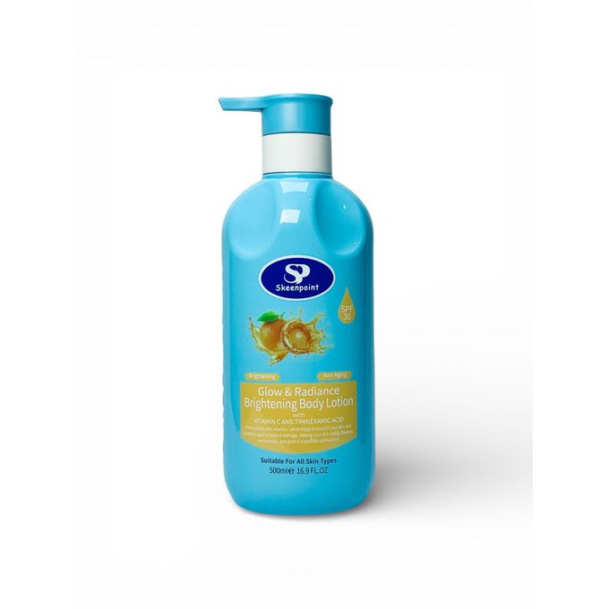 skeen point glow & radiance brightening body lotion with vitamin c & tranexamic acid 500ml skeen point glow & radiance brightening body lotion with vitamin c & tranexamic acid 500ml