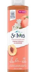 st. ives exfoliating body wash fresh peach & jasmine 650ml
