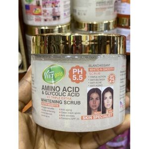 veet gold amino acid & glycolic acid whitening scrub 450g