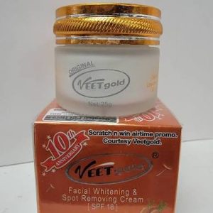 veet gold facial whitening & sport removal cream carrot 25g