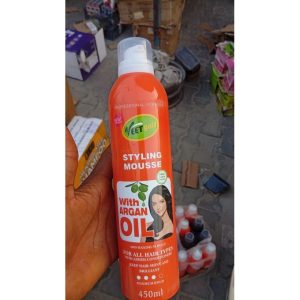 veet gold styling mousse with argan oil 450ml