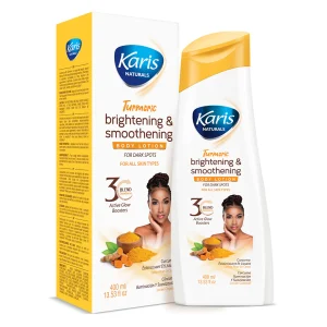 karis turmeric brightening & smoothening body lotion 400ml