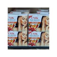 unik four seasons herbal whitening soap with papaya, carrot, tomato & orange soap 135g