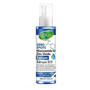 veet gold facial recovery serum zero spot niacinamide + zinc oxide 100ml
