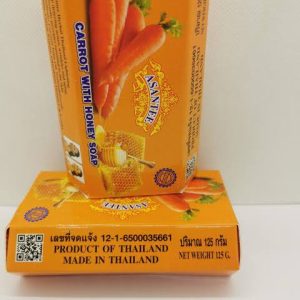 asantee carrot with honey soap 125g