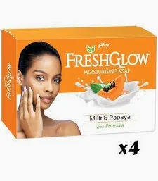fresh glow moisturizing soap milk and papaya 65g
